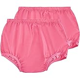 AQX Adult Leakproof Underwear for Incontinence, Washable Low Noise Reusable Adult Diaper Cover, Grey Plastic Pants Cover Unisex 2Pcs