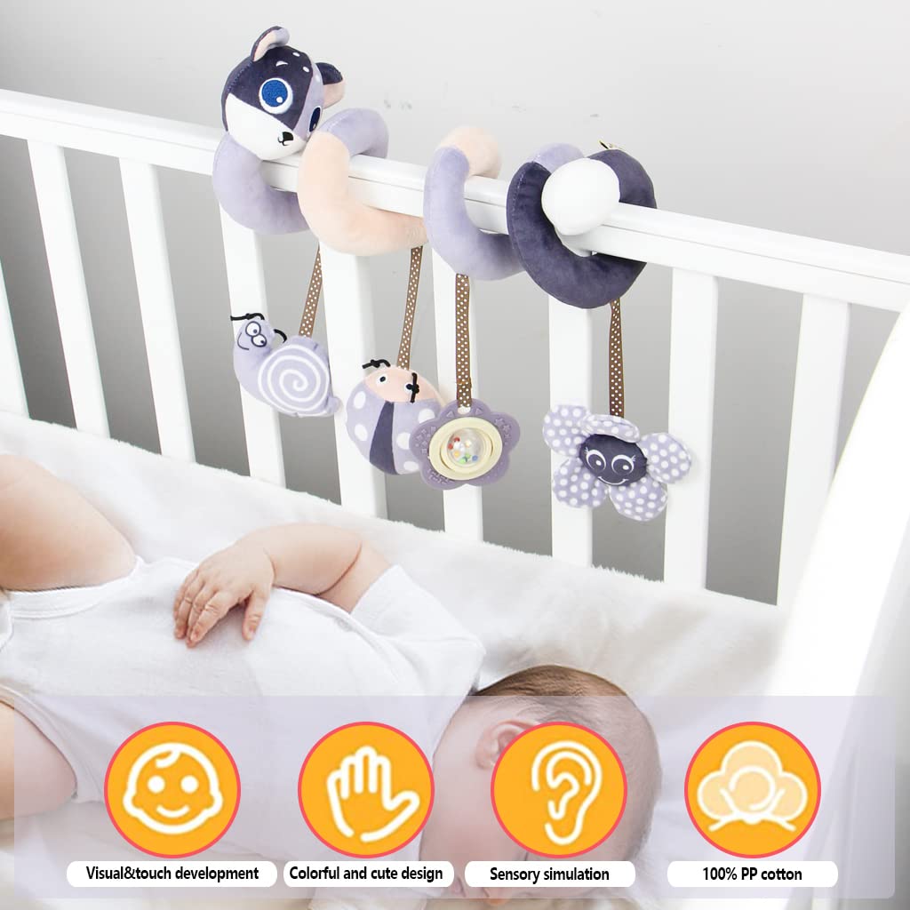 AIPINQI Spiral Activity Toy, Baby Car Seat Toys,Bed Stroller Toy
