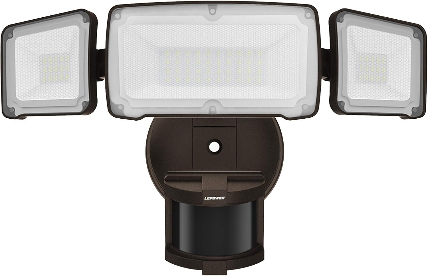 LEPOWER 35W LED Security Lights Motion Sensor Light Outdoor, 3500LM Motion Security Light, 5500K, IP65 Waterproof, 3 Head Motion Detected Flood Light for Garage, Yard, Entryways (NOT Solar Powered) - - 