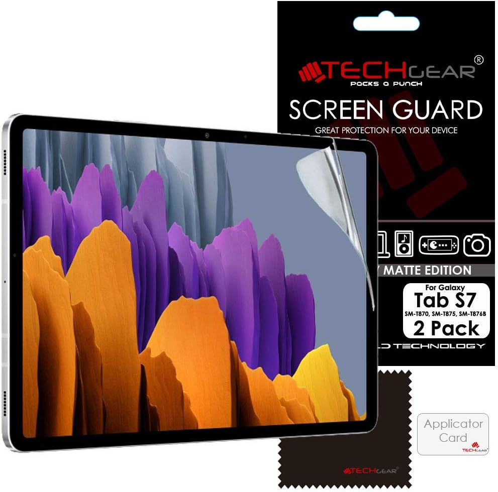 TECHGEAR 2 Pack Galaxy Tab S7 11.0" Anti Glare Screen Protectors (SM-T870 / SM-T875)