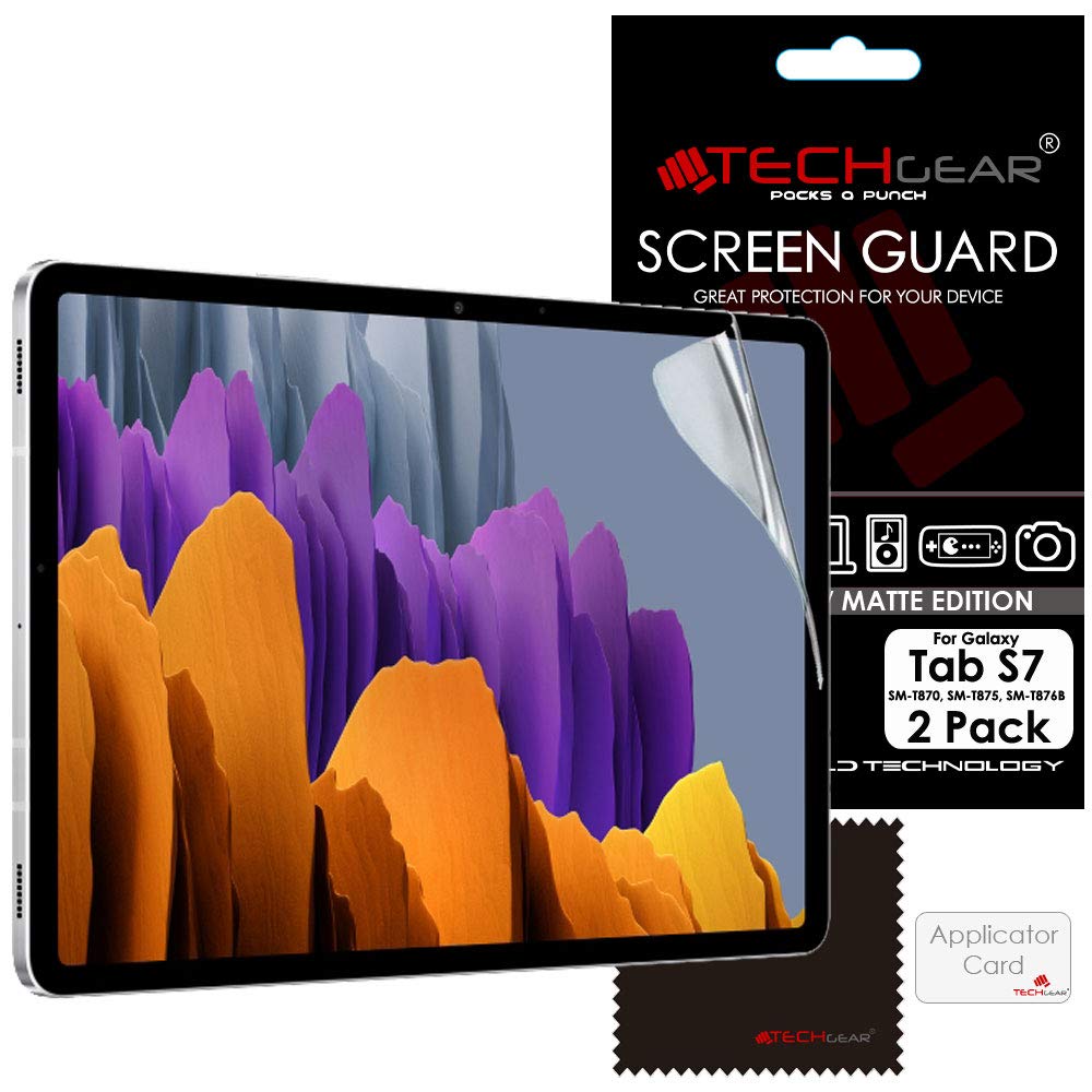 TECHGEAR 2 Pack Galaxy Tab S7 11.0" Anti Glare Screen Protectors (SM-T870 / SM-T875), MATTE Screen Protector Guard Cover Designed for Samsung Galaxy Tab S7 11.0"