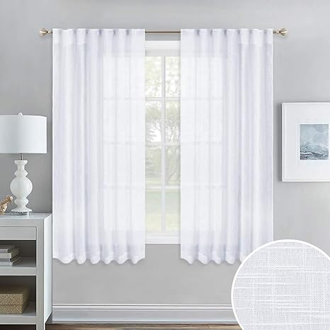 Buy Nicetown Sheer Curtains For Small Window Rod Pocket Back
