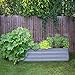 Galvanized Raised Garden Beds for Vegetables Metal Planter Boxes Outdoor Flower Bed Kit Steel Patio (6' x 3' x 1', Gray)