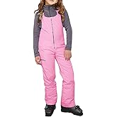 Haloumoning Kids Snow Bibs Girls Ski Pants Waterproof Insulated Snowboard Overalls Snowsuit 5-14 Years