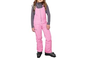 Haloumoning Kids Snow Bibs Girls Ski Pants Waterproof Insulated Snowboard Overalls Snowsuit 5-14 Years