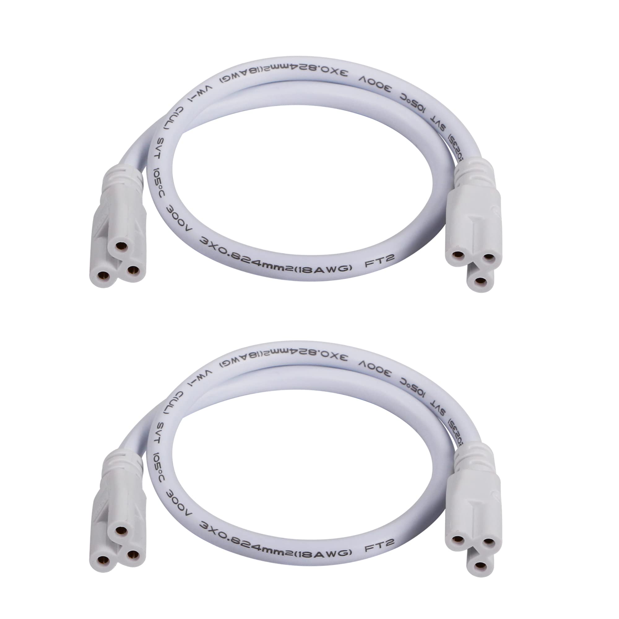 Photo 1 of SinLoon UL-LP Certification T5 T8 LED Lamp Connecting Wire Ceiling Lights Daylight LED Integrated Tube Cable Linkable Cords for LED Tube Lamp Holder Socket Fittings with Cables(16IN/0.4M,2-Pack)