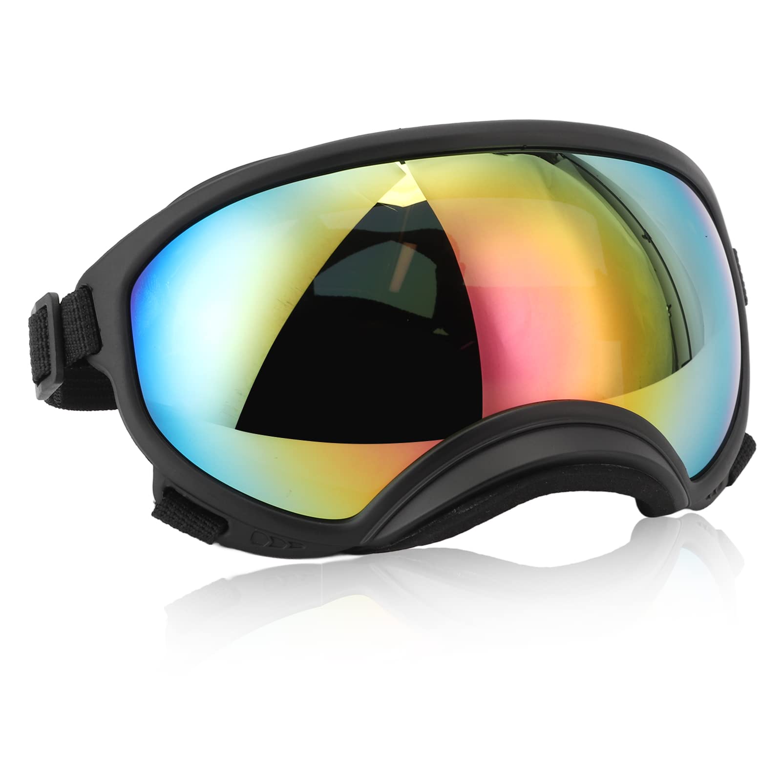 Entatial Large Dog Goggles, Soft Flexible Travel Dog Goggles for Large Dogs