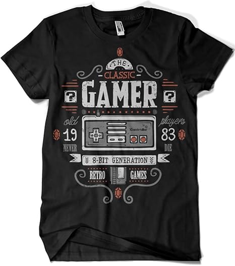 331-Camiseta Classic Gamer (Typhoonic): Amazon.es: Ropa y accesorios