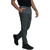 Chef Code Modern Slim Fit Chef Pants with Elastic Waist, Drawstring and Zipper Cargo Pockets