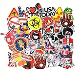 ZONTOR Stickers,100pcs Cool Vinyls Graffiti Stickers for Personalize Laptops,PC, Skateboards, Luggage, Cars, Bumpers, Bikes, Bicycles (Pack of 100 (Red Storm)