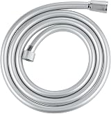 GROHE VitalioFlex Silver Smooth Shower Hose 1.75m TwistStop G1/2 Chrome