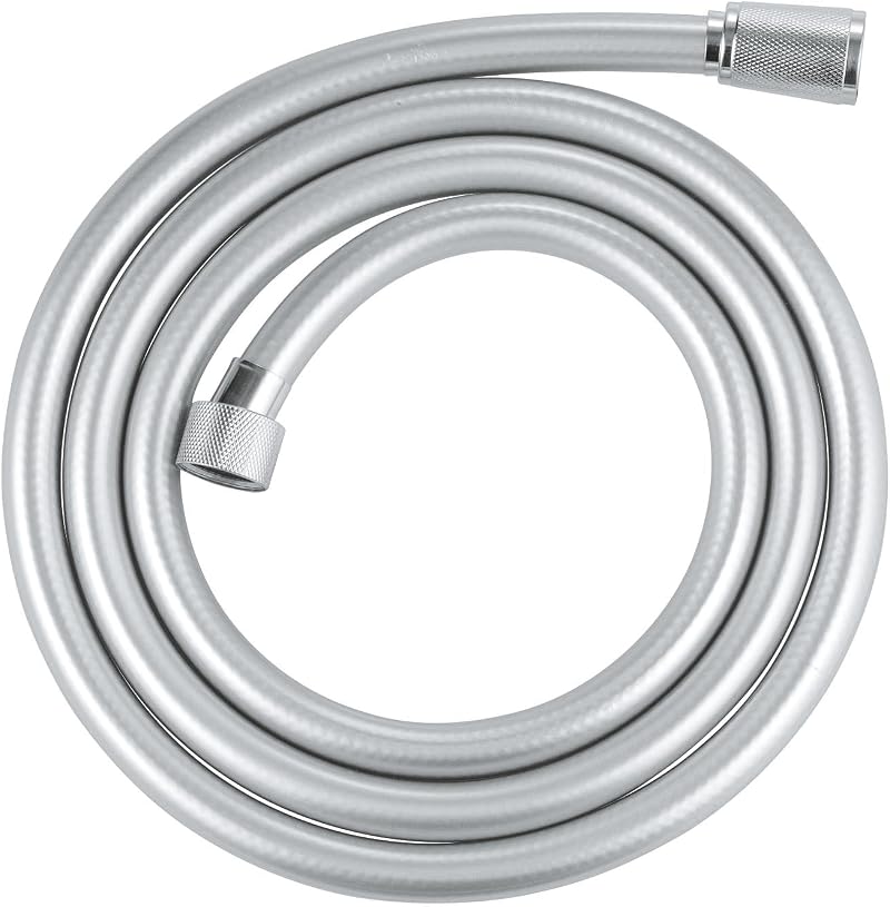 GROHE VitalioFlex Silver Smooth Shower Hose 1.75m TwistStop G1/2 Chrome