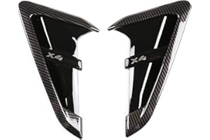 CHEYA Shark Gills Front Fender Side Air Flow Fender Vent Cover Trim ABS for BMW X3 G01 X4 G02 X3M X4M 2018-2021 (Carbon Fiber Style, X4 M)