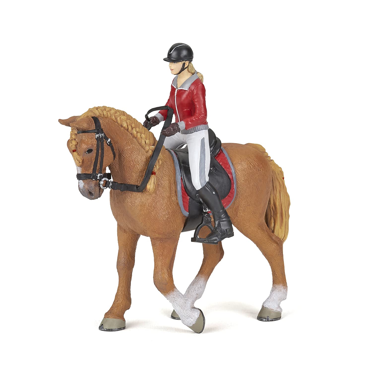 Papo - Realistic Riding Horse And Rider Figure - Ages 3+ - Horses And Ponies Collection - Creative Play Horse Ride - Gift Idea Toy for Girls and Boys