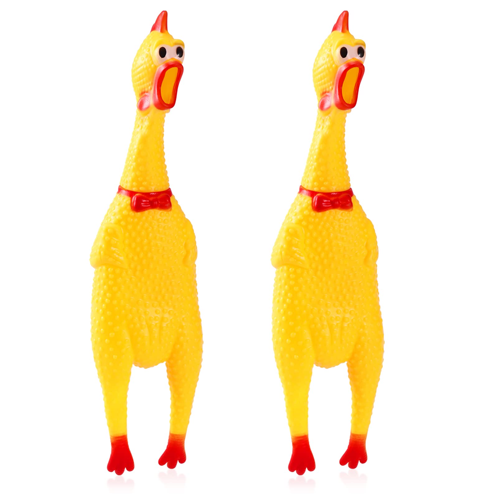 TOYANDONA 2pcs Toy for Kids Small Rubber Chicken Kids Rubber Chickens That Squeak Noise Chew Kidcraft Playset Screaming Big s Child Bulk Gift