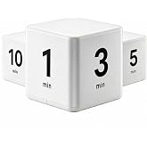 JOYIT Cube Timer, 1 3 5 10 Minute Visual Timer for Games, Classroom, Kids | Productivity Flip Timer, Pomodoro Timer Countdown Cube, Time Management for Homework, ADHD Study, Work, Cooking, Kitchen