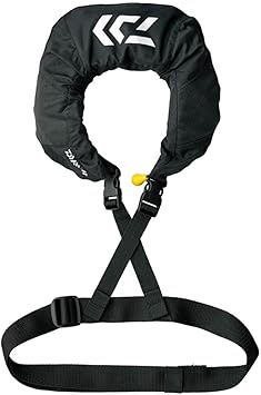 Amazon ダイワ Daiwa ショートライフジャケット ネックタイプ手動膨脹式 ブラック フリー Df 2507 ダイワ Daiwa ライフジャケット フローティングベスト