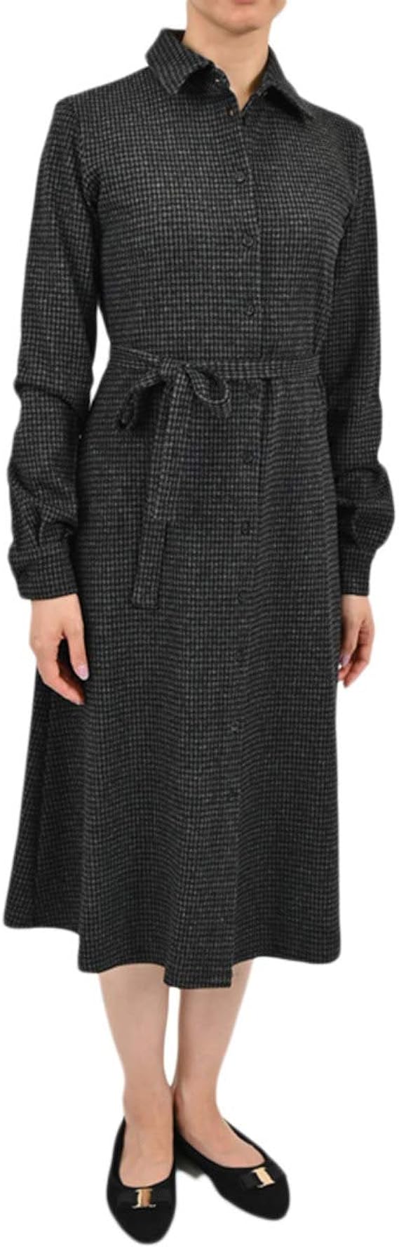 Amazon マックスマーラ ウィークエンド Maxmara Weekend 長袖ワンピース Alloro 6 L グレー 並行輸入品 ワンピース チュニック 通販