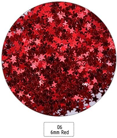 Teabelle 6MM/10MM Stars Table Confetti Sprinkles Wedding Birthday Party DIY Decor 6mm Red
