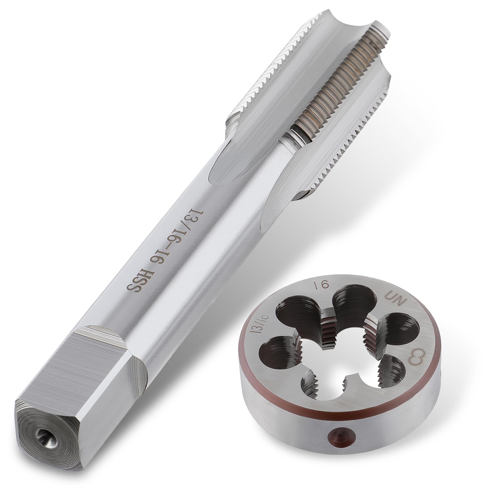 AUTOKAY 13/16" - 16 HSS Right Hand Thread Tap and Die 13/16-16 TPI Cutting Threading