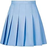 Zoushen Girls Pleated Uniform Skirt with Shorts, Athletic Tennis Skirts for Girls, Toddler Skort 2T-14