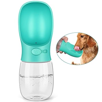 YOUSTYLO - YOU ARE PRIORITY Dog Water Bottle for Walking,Fashion Antibacterial Portable Pet Travel Water Drink Cup with Bowl Dispenser,Leak Proof,Portable,Fast and Easy - Food Grade BPA Free (Blue)