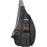KAVU Original Rope Puff Diamond Quilted Mini Sling Pack, Black