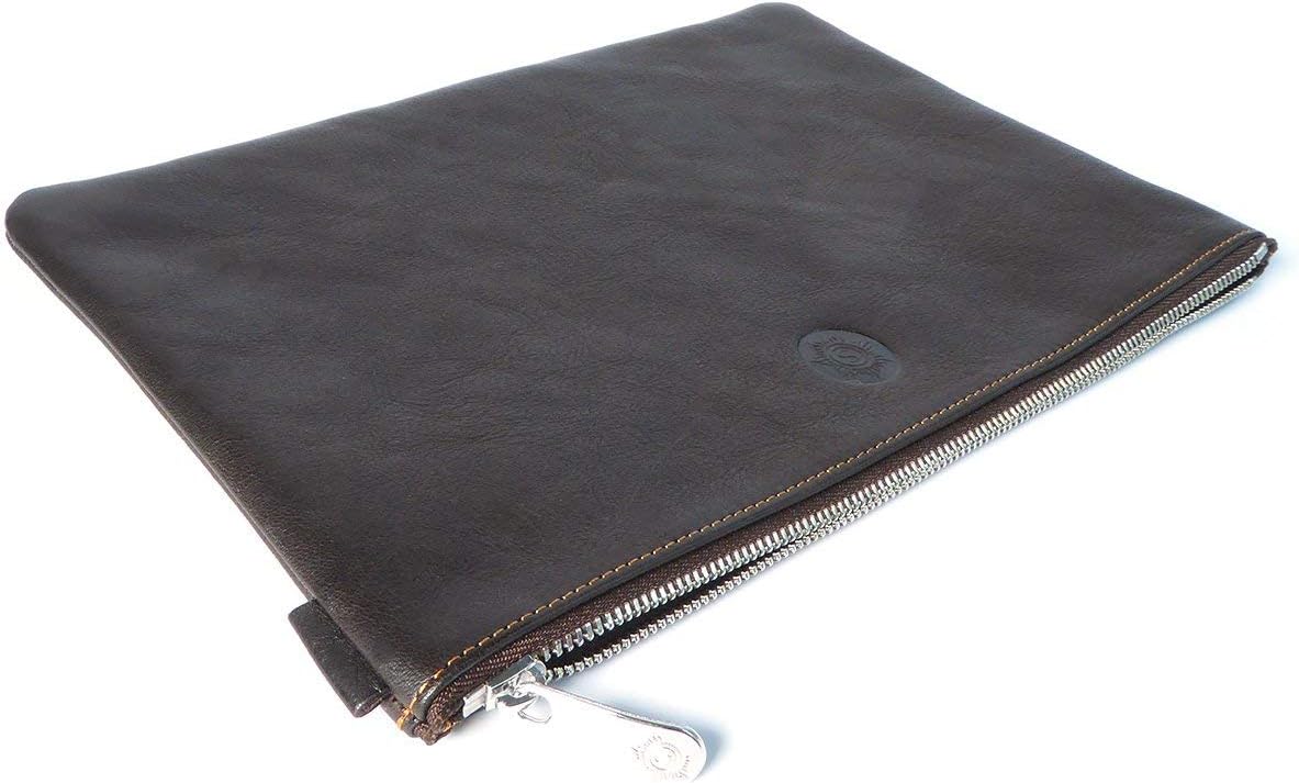 Sonnenleder "Weil" High Quality Leather Bank bag, Color: Mocca, Natural Leather * Made in Germany - Image 4