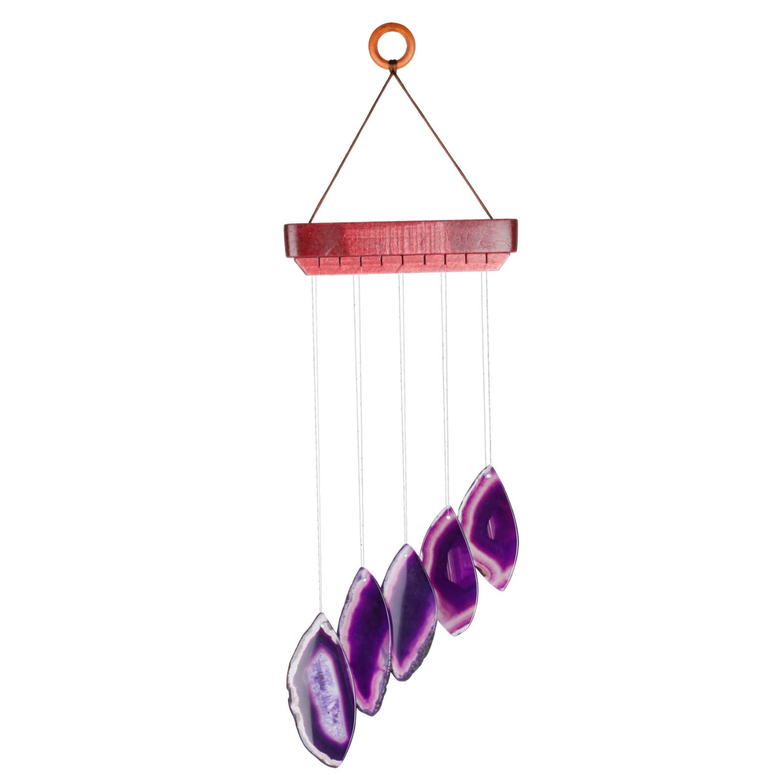 KYEYGWO Agate Sliced Geode Wind Chime Sun Catcher Crystal Stone for Indoor Outdoor Home Garden Decoration