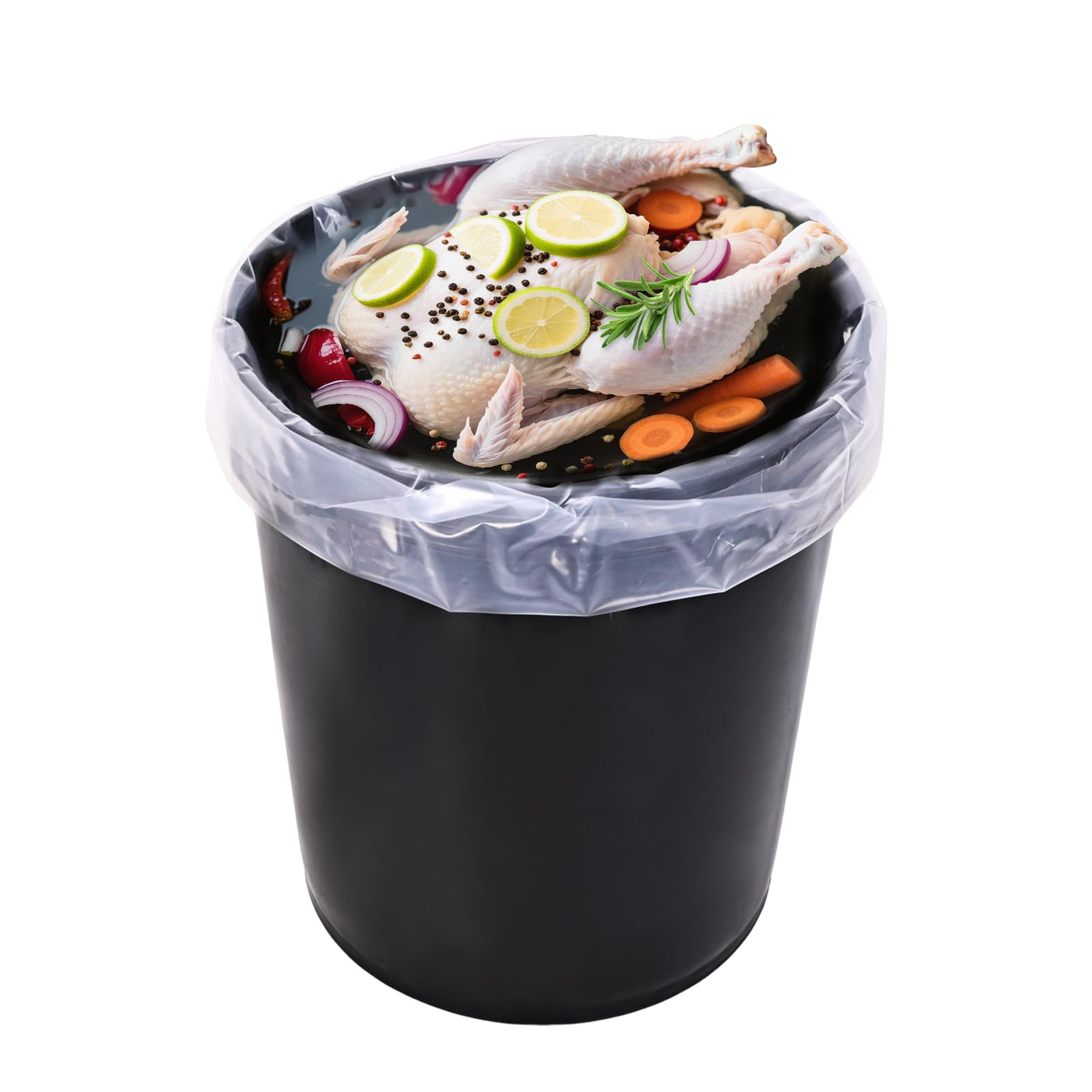 Photo 1 of 10 Pack Brine Bag, 5 Gallon Bucket Liner Bags, 4Mil Heavy Duty Leak Proof Food Grade & BPA Free Food Storage Bags for Marinading and Food Storage (22 x 30 inches)