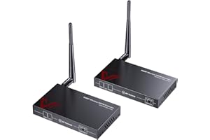 V AV ACCESS AV Access Wireless HDMI Transmitter and Receiver with HDMI Loop Out, 200m/656ft Wireless AV Extender Kit, 1080P@60Hz, Wired Mode Option, IR Control, Low Latency, Ideal for Home Theater & Projector