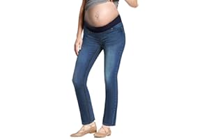 Hybrid & Company Super Comfy Stretch Women's Maternity Bootcut Jeans with Real Pockets