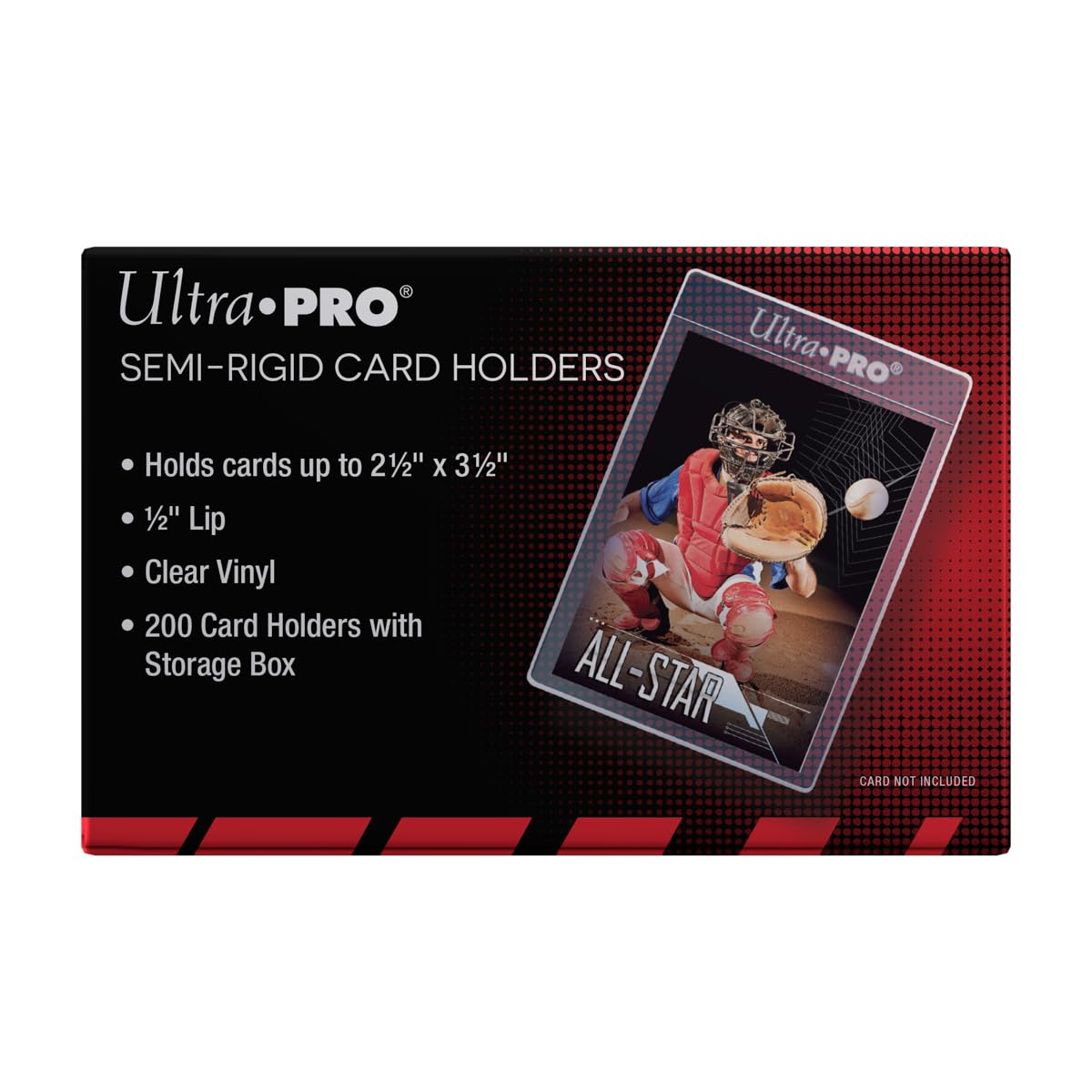 Ultra Pro Semi-Rigid 1/2" Lip Sleeves, Plastic, 200ct