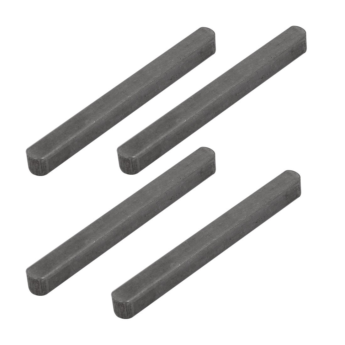 uxcell 65mmx6mmx6mm Carbon Steel Key Stock Keystock Gray
