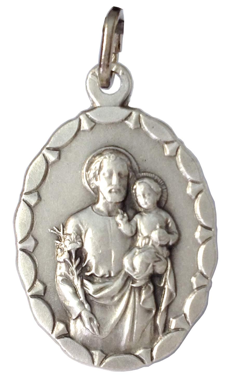 SAINT JOSEPH (HUSBAND OF THE HOLY VIRGIN MARY) OVAL SHAPE MEDAL - 100% MADE IN ITALY