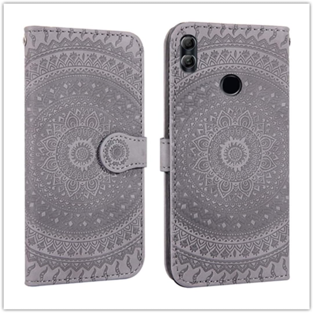 Professionally Designed Mobile Phone Case for Huawei P20 Pro Pressed Printing Pattern Horizontal Flip PU Leather Case with Holder & Card Slots & Wallet && Lanyard (Gray) (Color : Red)