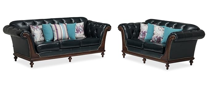 Durian Noel Six Seater Sofa (Prussian Blue)