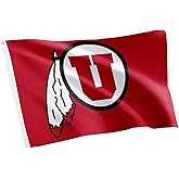 Desert Cactus University of Utah Flag - 3 x 5 Feet UT Utes Banner, Indoor/Outdoor Durable Fabric, 100% Polyester Design (Design J)
