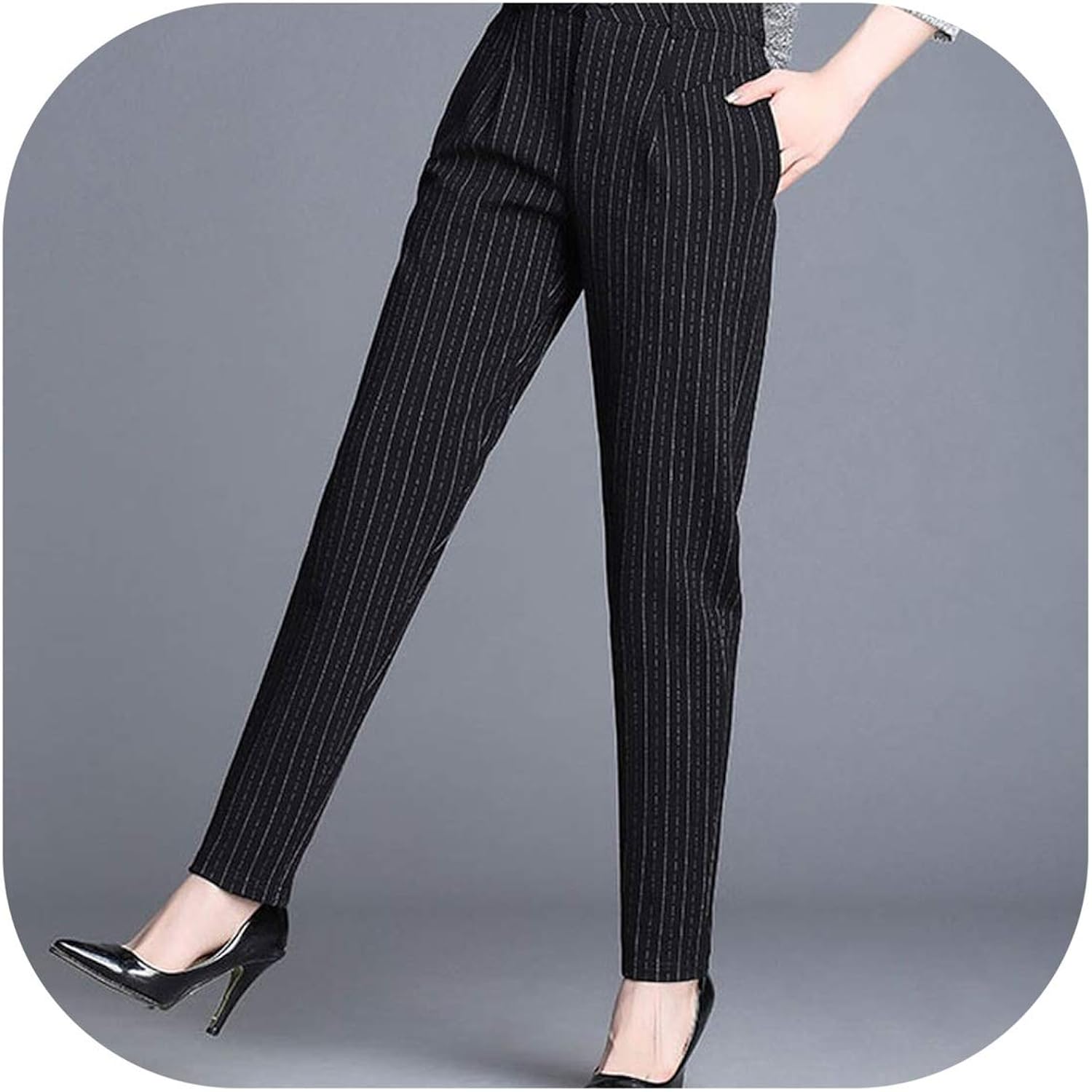 striped work trousers