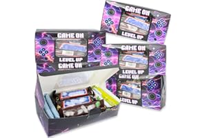 Shescrzionu Video Game Party Favors Boxes 12 PCS-Perfect Gamer Decors Party Favor Boxes with Window, Birthday Decorations Video Game Birthday Decorations Bags Gifts Aa09