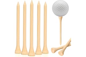 WINGOLFER Golf Tees, 100 Packs of 3 1/4 Inch Golf tees, Professional Natural Bamboo Golf Tees, Durable & Stable Professional Tee System, Reducing Friction & Side Spin