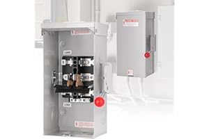 A-DCWMOOL 100A Generator Transfer Switch,24000W General-Duty Double-Throw Manual Transfer Switch 120/240V Safety Switch NEMA 3R Standards for Outdoor and Indoor