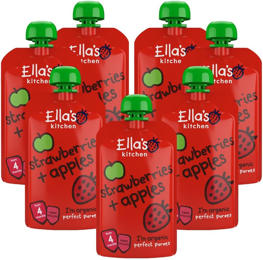 Ella's Kitchen Stage 1 Organic Apple Strawberry 120 g Pack of 7