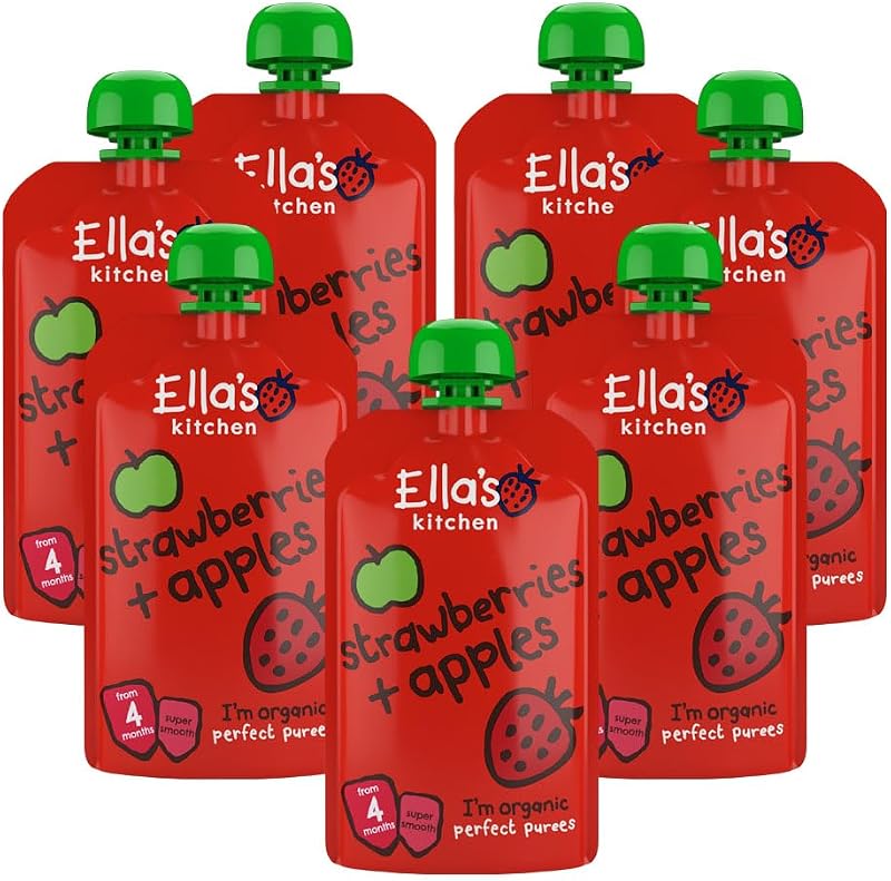 Ella's Kitchen Stage 1 Organic Apple Strawberry 120 g Pack of 7