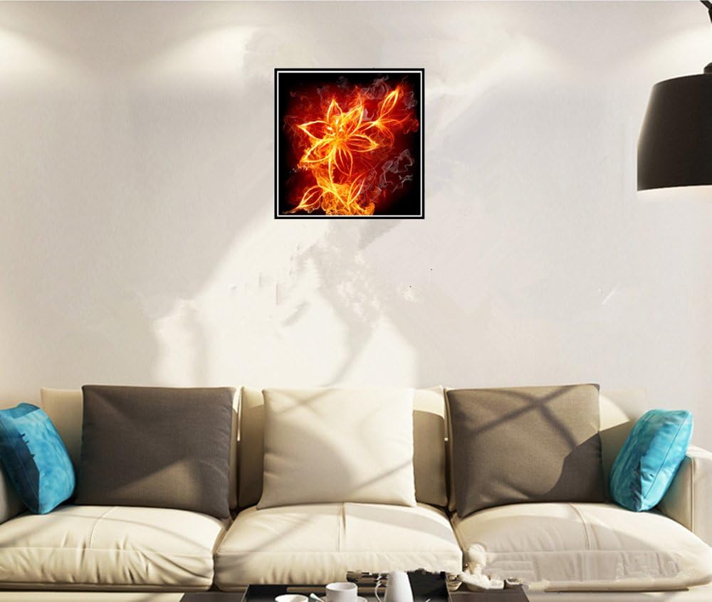 YEESAM ART DIY 5D Diamond Painting Kits for Adults, Abstract Fire Flower - Image 4