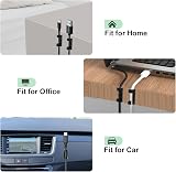 URAQT Cable Tidy Clips 40PCS Self-Adhesive Wire Clips Black Cable Holder view 6