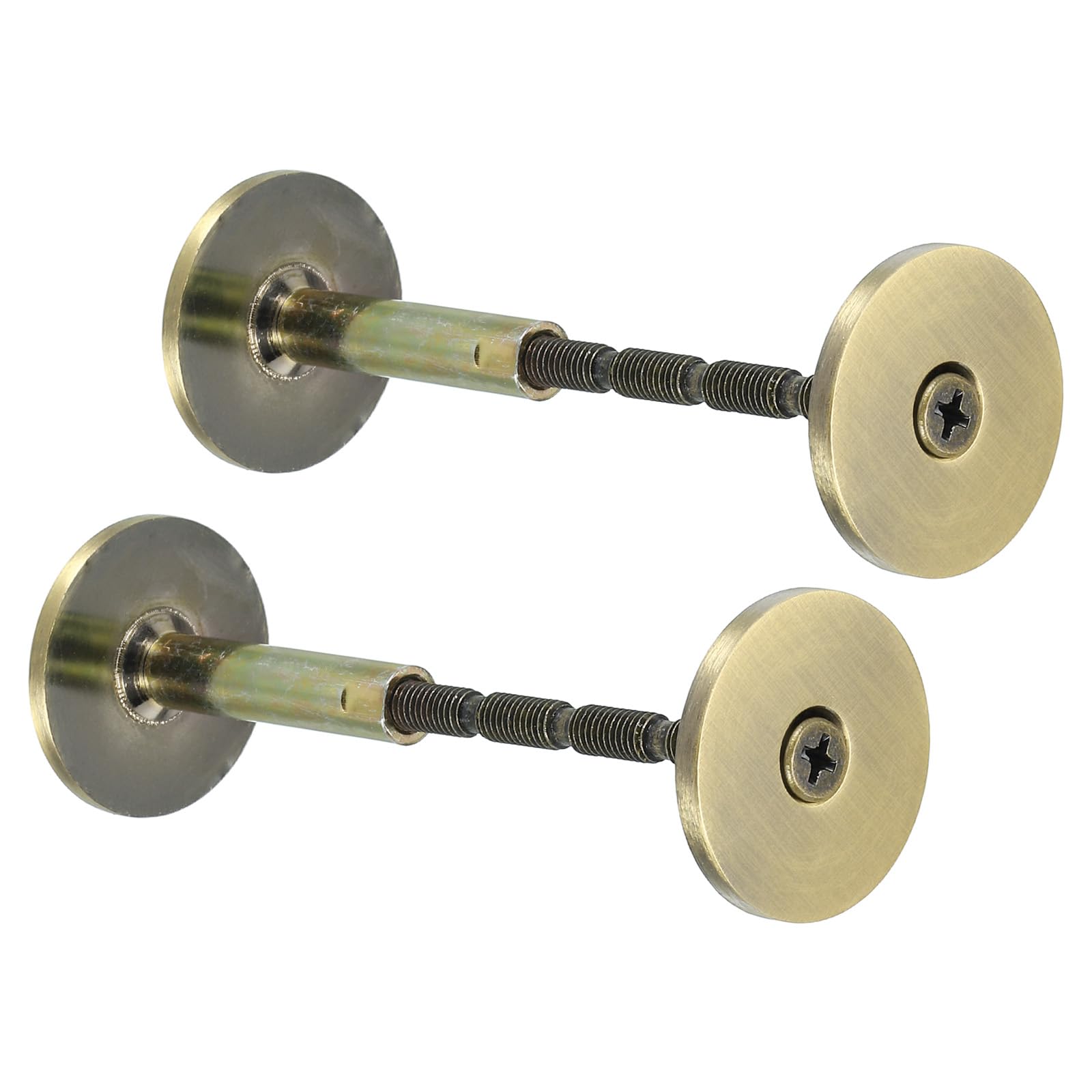 PATIKIL Door Knob Hole Cover Plate, 2 Pack 1 3/16" Dia. Deadbolt Cover Plate Door Hole Filler Plate for 5/16" to 1" Holes, Bronze