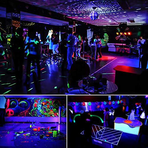 UV LED Black Light, LaluceNatz 10W/24' Portable Blacklight Fixtures for Authentication Currency Stain Detector and UV Poster UV Art Glow in The Party Supplies (Black Light Bulbs)