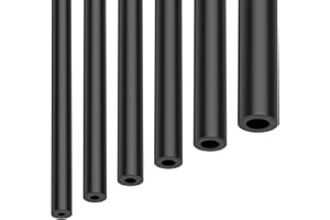 ZIQOPGD Vacuum Hose Automotive, 1/8" 5/32" 3/16" 1/4" 5/16" 3/8"ID High Performance Silicone Vacuum Tubing Hose Kit, 6PCS Vacuum Lines Automotive hose hvac 130PSI Max Pressure 5FT (BLACK)