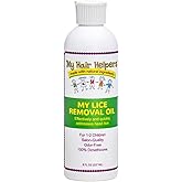 MY HAIR HELPERS NATURAL LICE REMOVAL Dimethicone Oil Lice Treatment for Louse, Slows Down Head Lice, 8 fl Ounces, for 1-2 Children